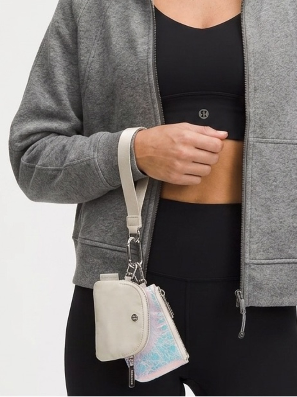 LULULEMON | DUAL WRISTLET WALLET IRIDESCENT & BONE - Picture 2 of 8
